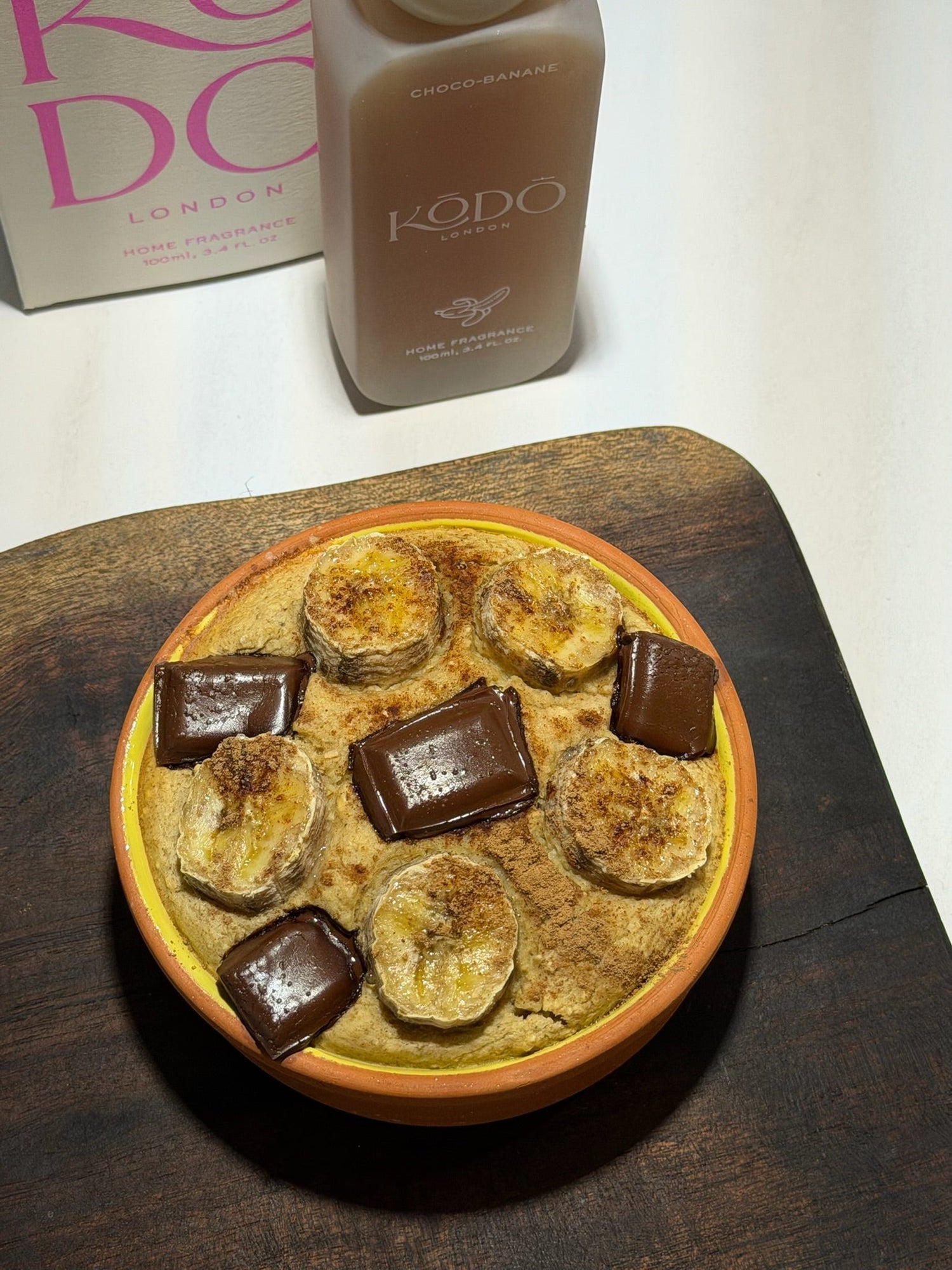 Choco-banane inspired baked oats